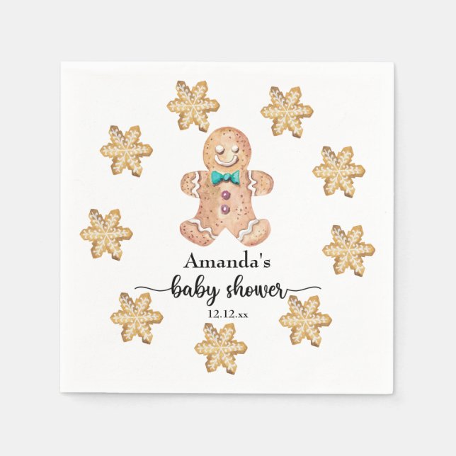Guardanapo De Papel Chá de bebê de biscoitos de Natal (Frente)