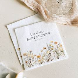 Guardanapo De Papel Chá de Bebê de Boho Silvestre Rústico