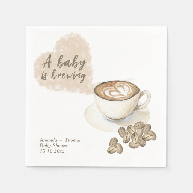 Guardanapo De Papel Chá de bebê de café coado (Frente)