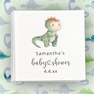 Guardanapo De Papel Chá de bebê de dinossauro menino aquarela