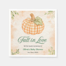 Chá de Bebê de Gingham de Abóbora - Enamorada