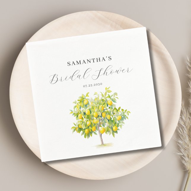 Guardanapo De Papel Chá de Bebê de Limão Cítrico  (Criador carregado)