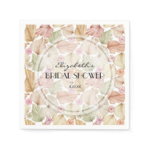 Chá de Bebê de Noiva com Folhas e Flores Secas Boh