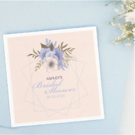 Guardanapo De Papel Chá de Bebê de Noiva Geométrico Rosa Pastel Violet