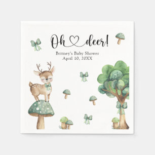 Guardanapo De Papel Chá de Bebê de Veado da Floresta em Aquarela