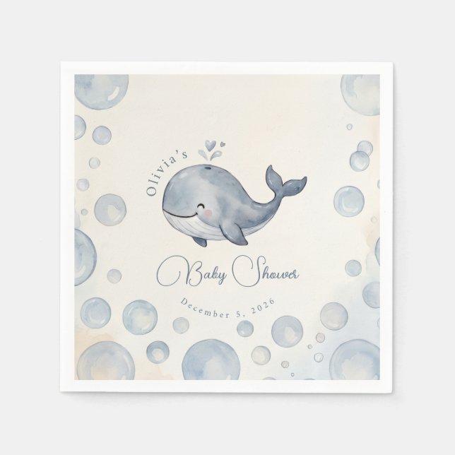 Guardanapo De Papel Chá de Bebê Debaixo do Mar (Frente)