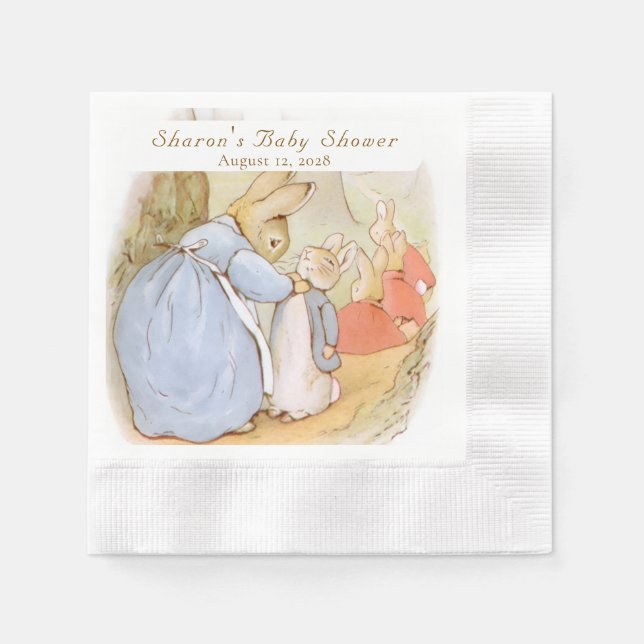 Guardanapo De Papel Chá de Bebê do Clássico Peter Rabbit (Frente)