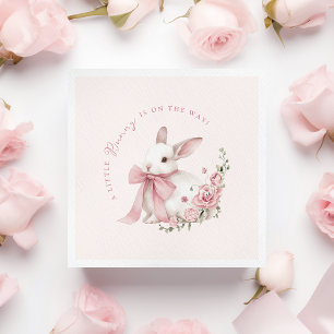 Guardanapo De Papel Chá de Bebê do Coelhinho Rosa 