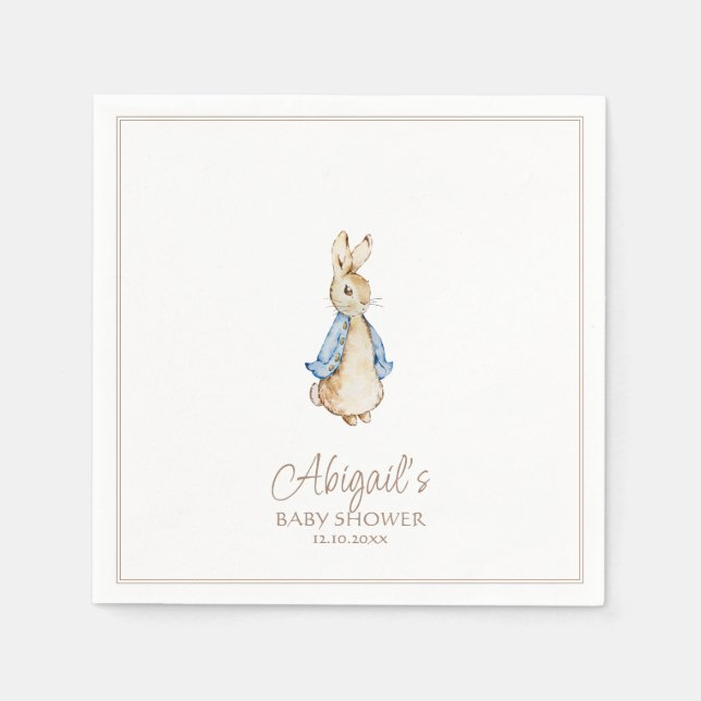 Guardanapo De Papel Chá de Bebê do Coelho (Frente)