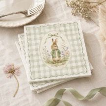 Chá de Bebê do Coelho Sage Gingham