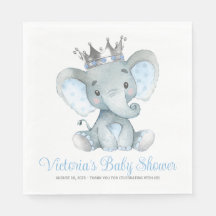 Chá de Bebê do Elefante Menino Personalizado
