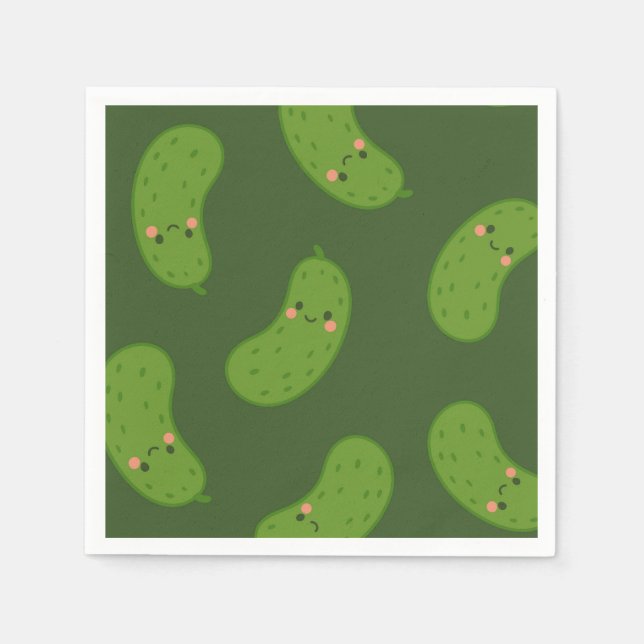 Guardanapo De Papel Chá de Bebê do Grande Dill Picles Verdes (Frente)