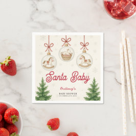 Guardanapo De Papel Chá de Bebê do Papai Noel Natal