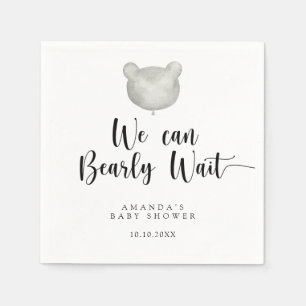 Guardanapo De Papel Chá de Bebê do urso de balão minimalista