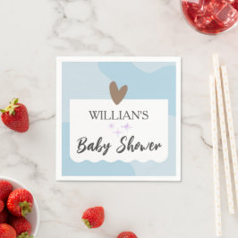 Guardanapo De Papel Chá de Bebê Estrela Pequena Azul Moderno