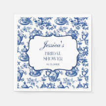 Chá de Bebê Festa do Chá Azul Branco Chinoiserie