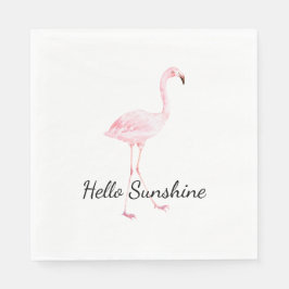 Guardanapo De Papel Chá de Bebê Flamingo Rosa
