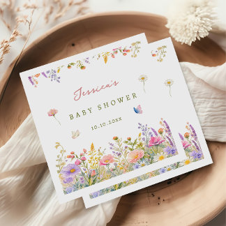 Guardanapo De Papel Chá de Bebê Flor Silvestre