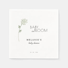 Guardanapo De Papel Chá de Bebê Floral Bebê em Flor