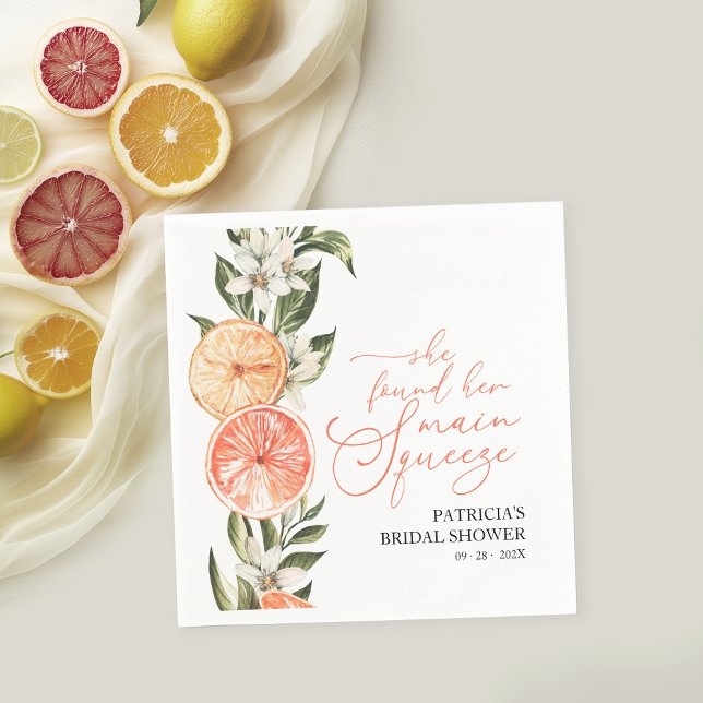 Guardanapo De Papel Chá de Bebê Floral de Citros de Verão (Criador carregado)