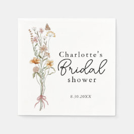 Guardanapo De Papel Chá de Bebê Floral de Flores Silvestres em Flor