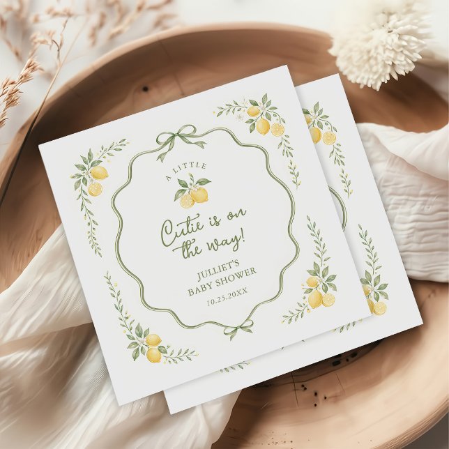 Guardanapo De Papel Chá de Bebê Floral Limão Cítrico (Criador carregado)