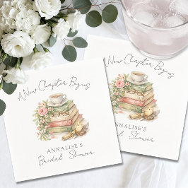 Guardanapo De Papel Chá de Bebê Floral Novo Capítulo Nupcial