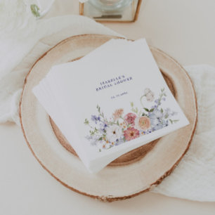 Guardanapo De Papel Chá de Bebê Floral Primavera Lavanda