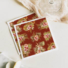 Guardanapo De Papel Chá de Bebê Floral Tropical Vintage