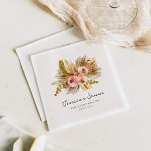 Guardanapo De Papel Chá de Bebê Floral Tropical Vintage
