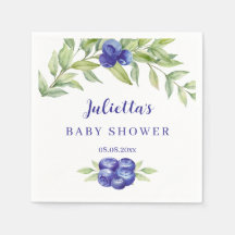 Chá de Bebê Folhas Verdes e Mirtilo Azul Elegante