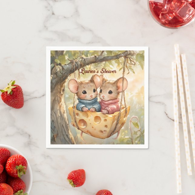 Guardanapo De Papel Chá de Bebê Gêmeos de Outono (Insitu)