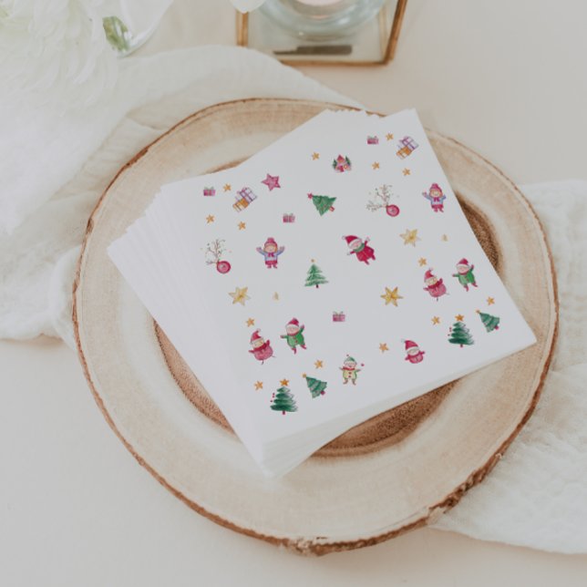 Guardanapo De Papel Chá de Bebê Inverno Natal  (Criador carregado)