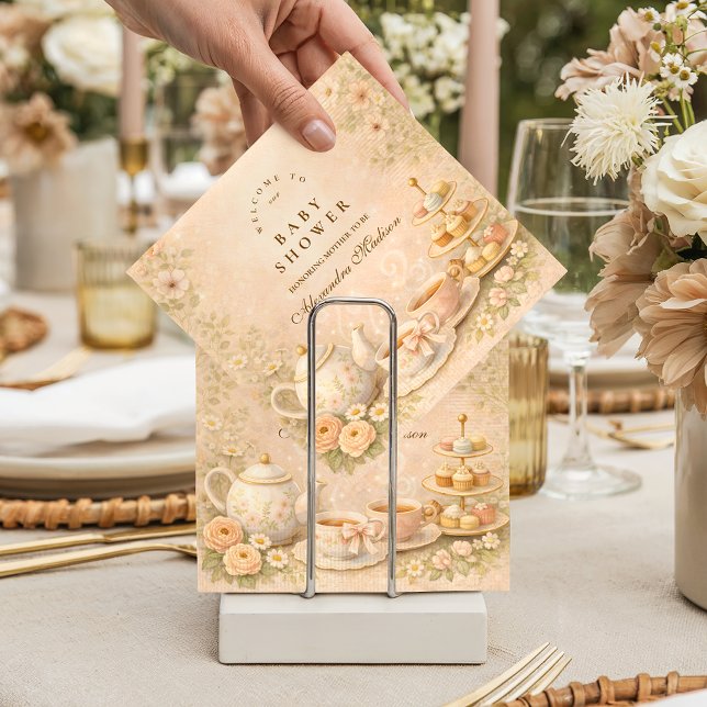 Guardanapo De Papel Chá de Bebê Jardim Elegante (Criador carregado)