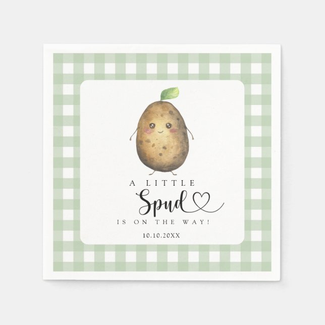 Guardanapo De Papel Chá de Bebê Little Spud (Frente)