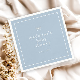 Guardanapo De Papel Chá de Bebê Menino Azul Simples Elegante