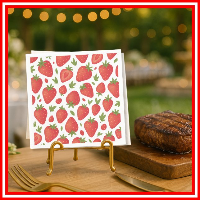 Guardanapo De Papel Chá de Bebê Morango Doce Fruta (Criador carregado)
