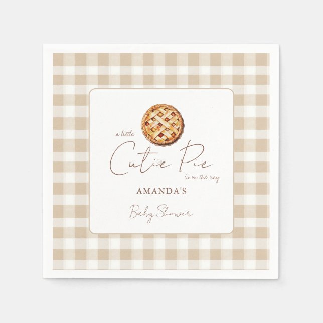 Guardanapo De Papel Chá de Bebê Neutro Tema Torta  (Frente)