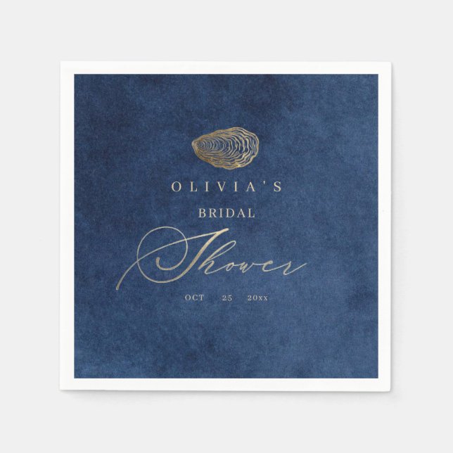 Guardanapo De Papel Chá de Bebê Nobre Marítimo Moderno & Elegante (Frente)