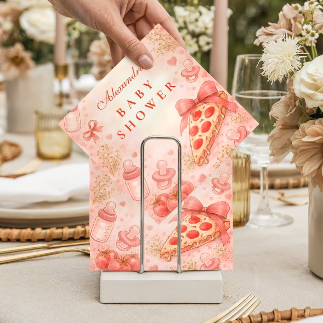 Guardanapo De Papel Chá de Bebê Noite de Pizza (Criador carregado)