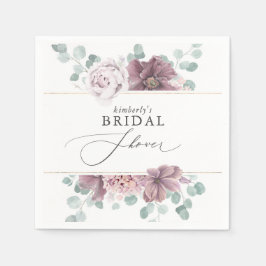 Guardanapo De Papel Chá de Bebê / Noiva Floral Rosa