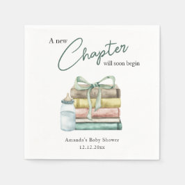 Guardanapo De Papel Chá de Bebê Novo Capítulo Aquarela