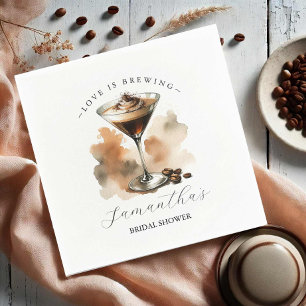 Guardanapo De Papel Chá de Bebê "O Amor Está no Ar" Martini de Espress