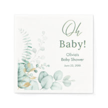 Chá de Bebê Oh Baby Eucalipto Verde Dourado 
