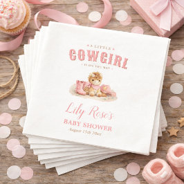 Guardanapo De Papel Chá de Bebê Pequena Cowgirl Menina Western