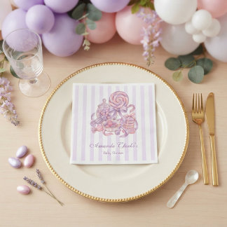 Guardanapo De Papel Chá de Bebê Pequeno Açúcar Pastel