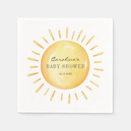 Guardanapo De Papel Chá de Bebê Pequeno Raio de Sol