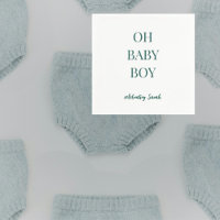 Chá de Bebê Personalizado Azul-Verde Sombrio para 