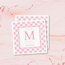 Chá de Bebê Personalizado com Floral Rosa