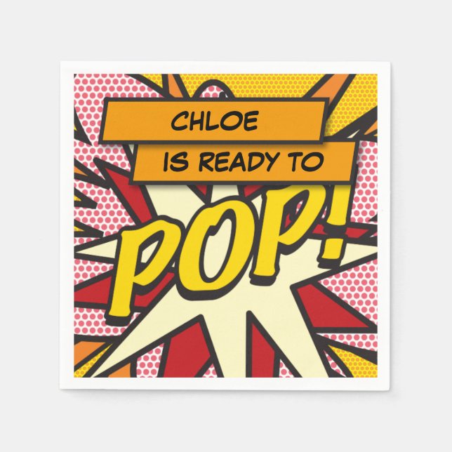 Guardanapo De Papel Chá de Bebê Personalizado Pronto para POP Divertid (Frente)